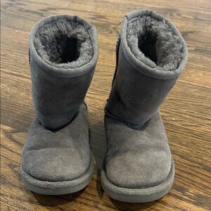 UGG Charcoal Gray Suede Boots - Kids Size 10